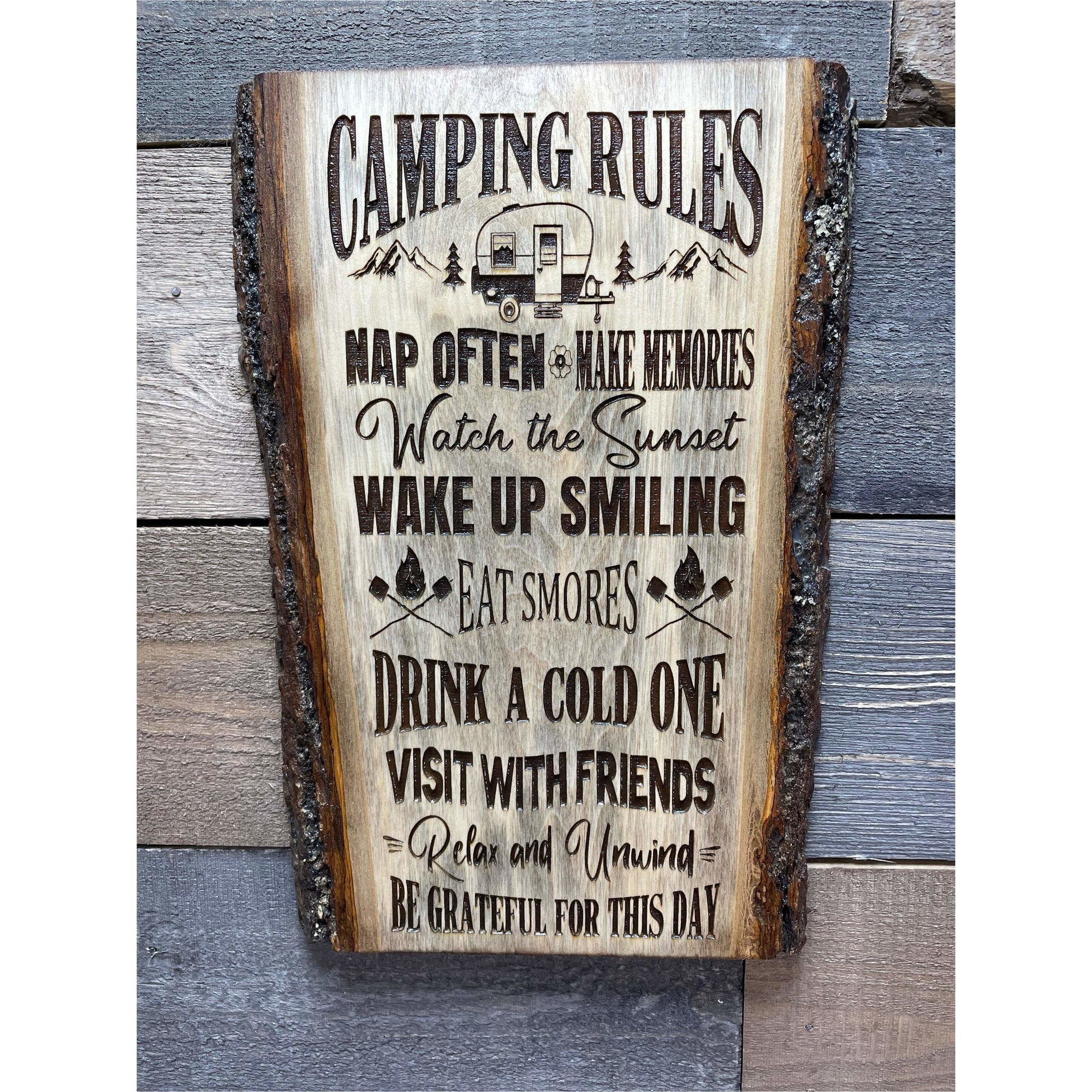 Camping Rules Sign