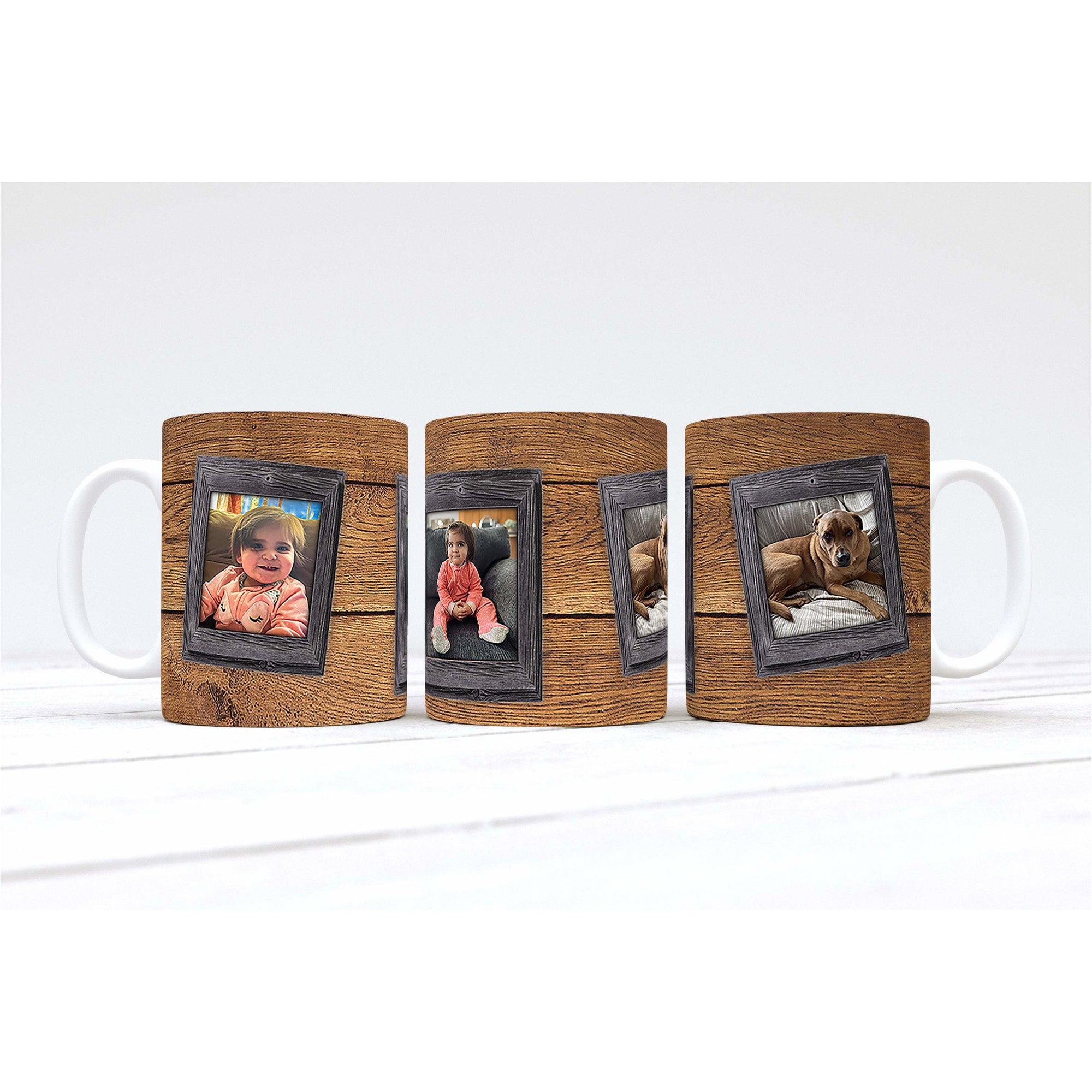 Personalized Country Three Photo Mug