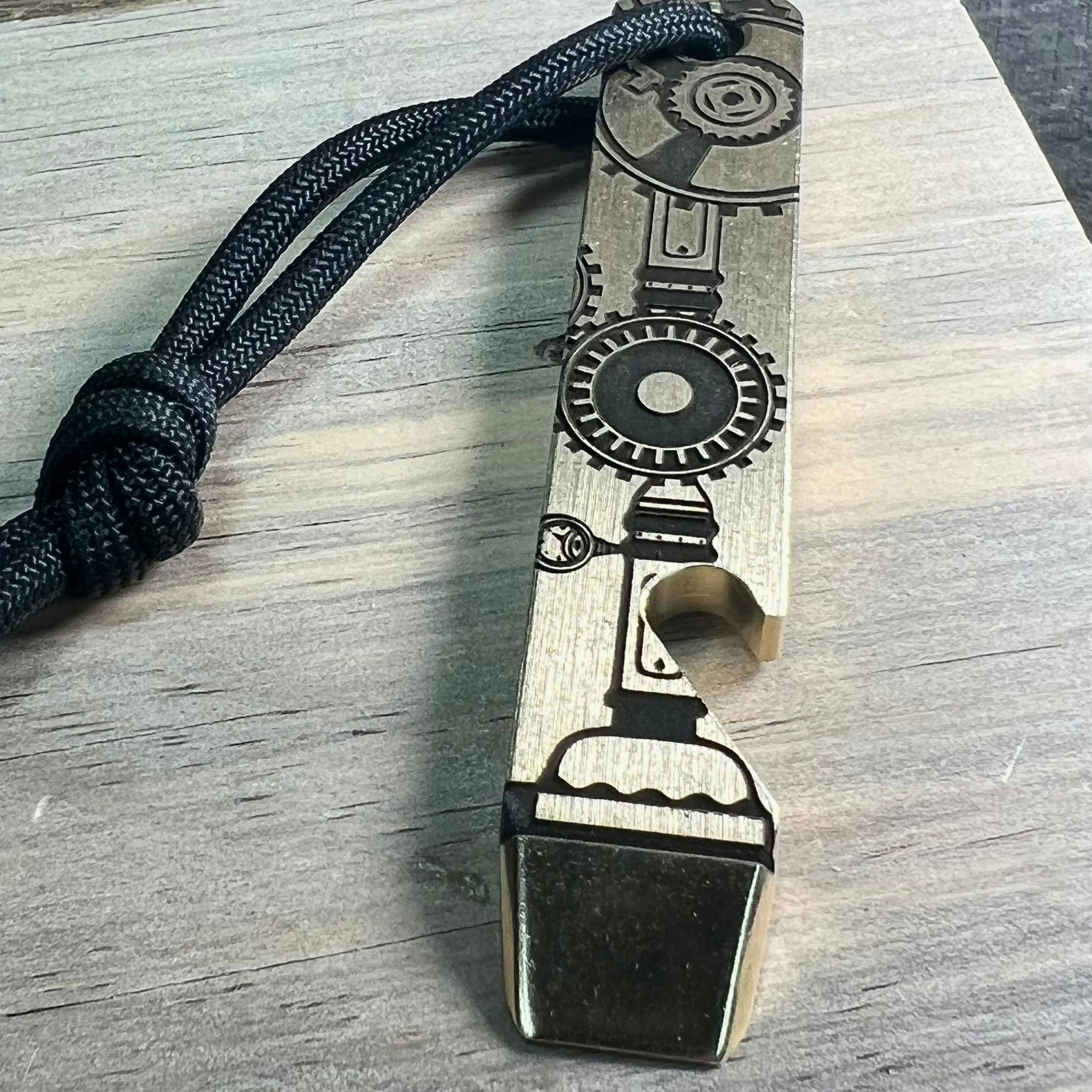 Steampunk Inspired Deep Engraved Brass Pry Bar