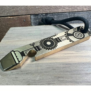 Steampunk Inspired Deep Engraved Brass Pry Bar