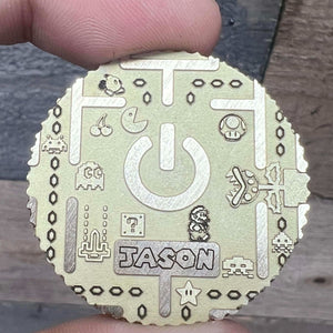 Personalized Retro Gamer Coin